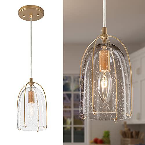 Optimant Lighting optimant lighting antique gold pendant light, modern