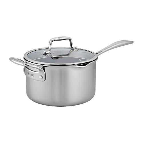 Zwilling zwilling clad cfx 4qt stainless steel ceramic nonstick saucepan