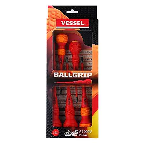 Vessel vessel ball grip insulated screwdriver 5pc. set no.2005pbu made