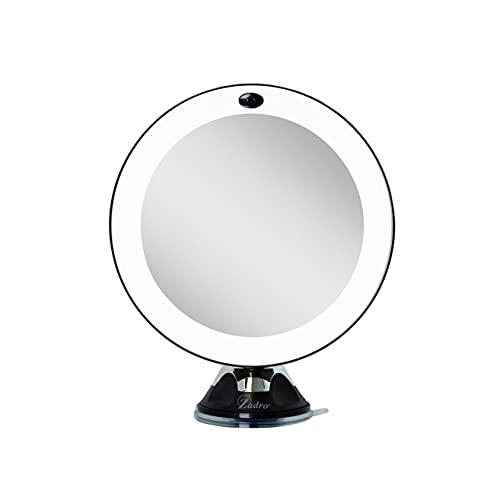 Zadro zadro 6.5 inch round led vanity/wallmount suction mirror, lighted