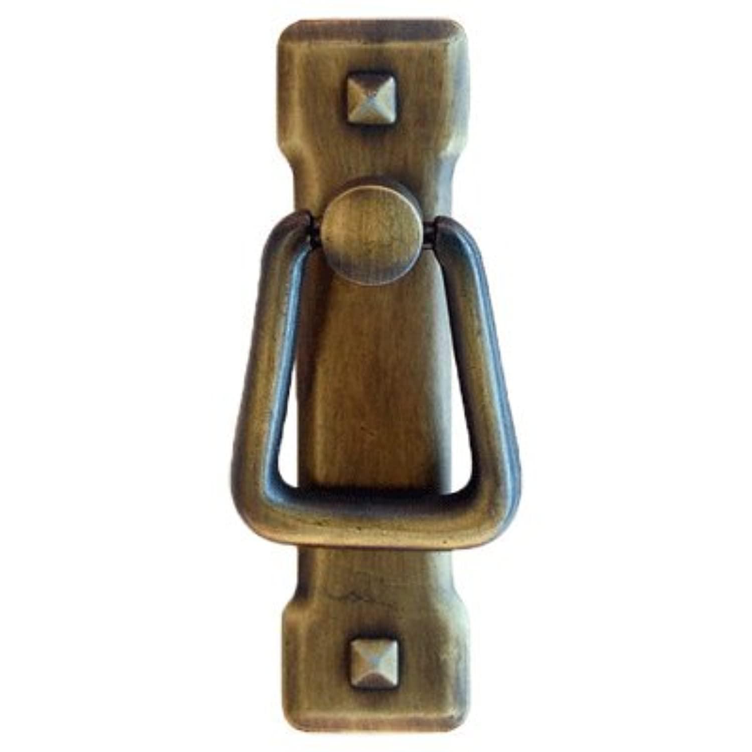 UNIQANTIQ HARDWARE SUPPLY small antique brass vertical mission style