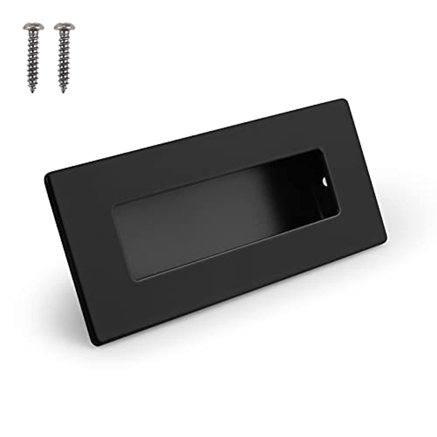 Fashion Furniture Direct 2 pack black recessed door pull stainless steel recessed finger pulls