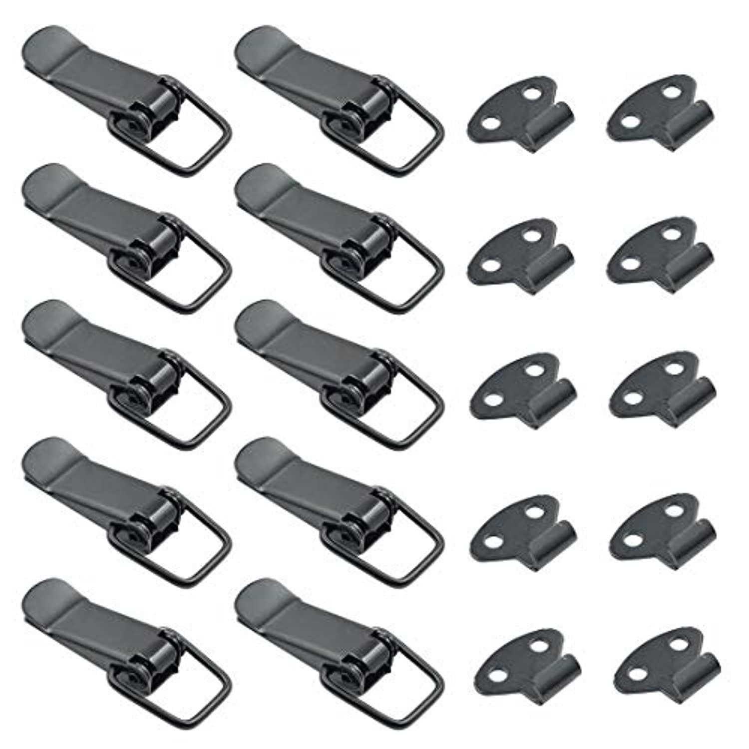 rannb toggle latch small stainless steel spring loaded latch hasp black