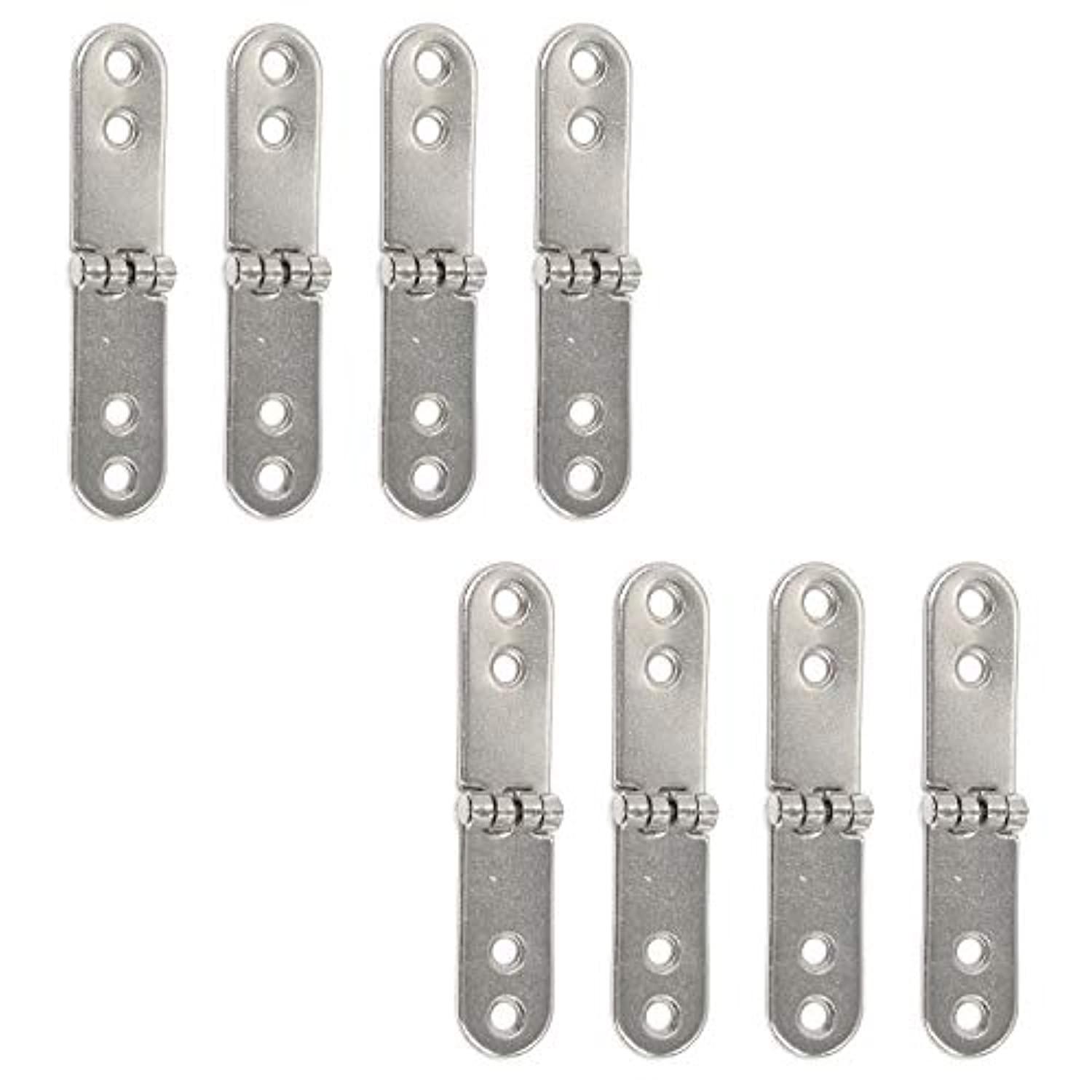 2 Pcs Solid Brass Hinges Brass Butler Tray Hinge Round 2-1/2\"x1-1/2 With Screws Folding Flap