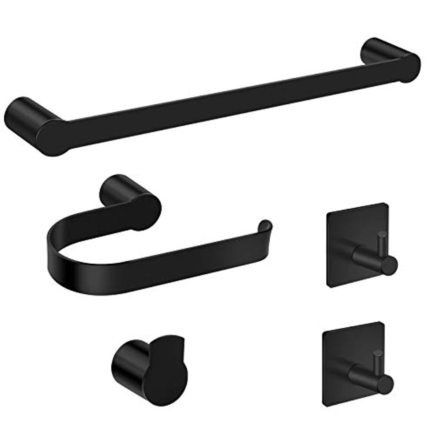 Tudoccy 5pieces matte black bathroom hardware set sus304 stainless