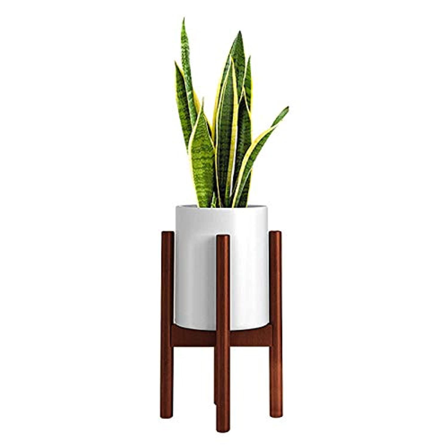 RNAB08CXZ3MCB mudeela 8 inches plant stand, bamboo mid century modern