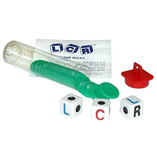 LCR left center right dice game, green